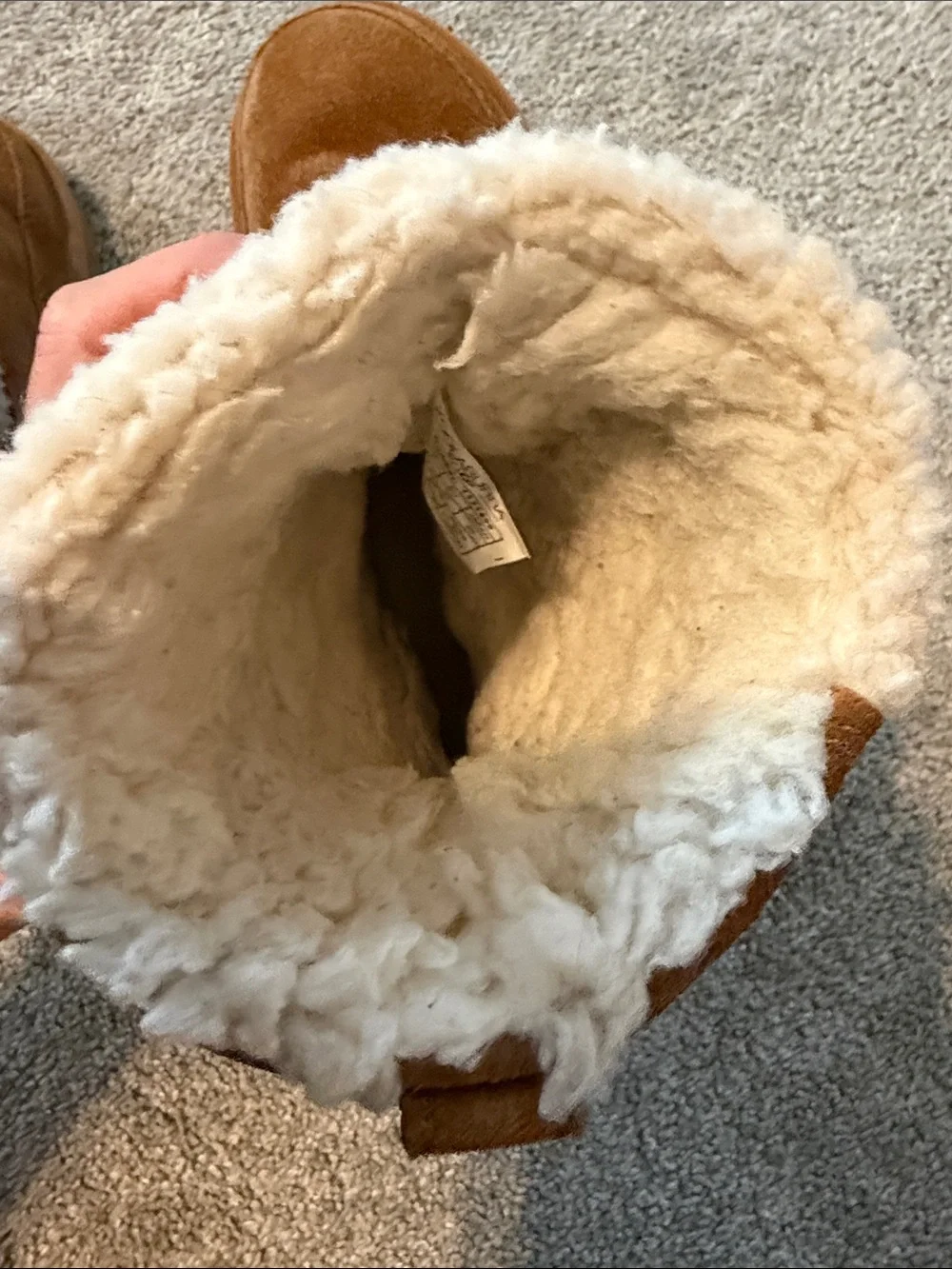 UGG Koolaburra Cozy Suede-Shearling Winter Boots - Chestnut Brown
